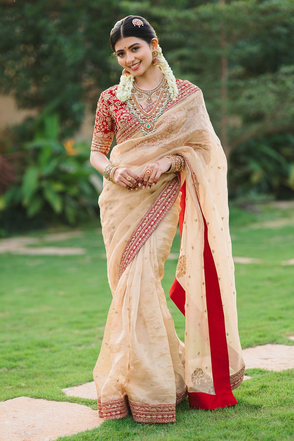 Opulent Jimmy Choo Saree with Luxe Embroidery