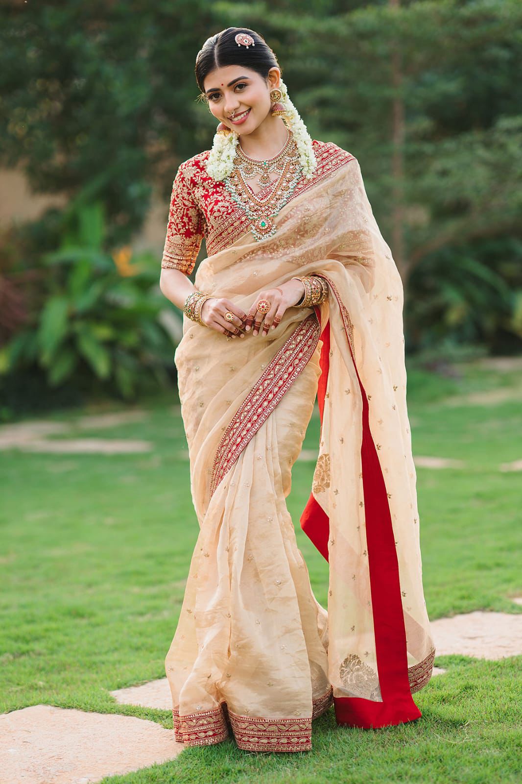 Opulent Jimmy Choo Saree with Luxe Embroidery