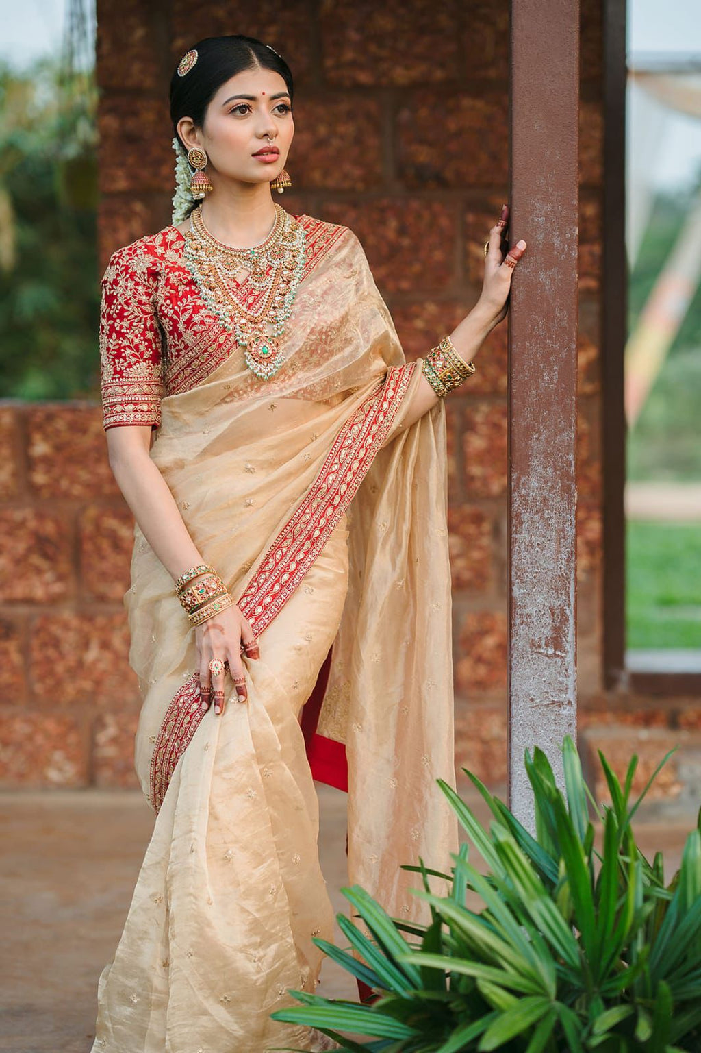 Opulent Jimmy Choo Saree with Luxe Embroidery