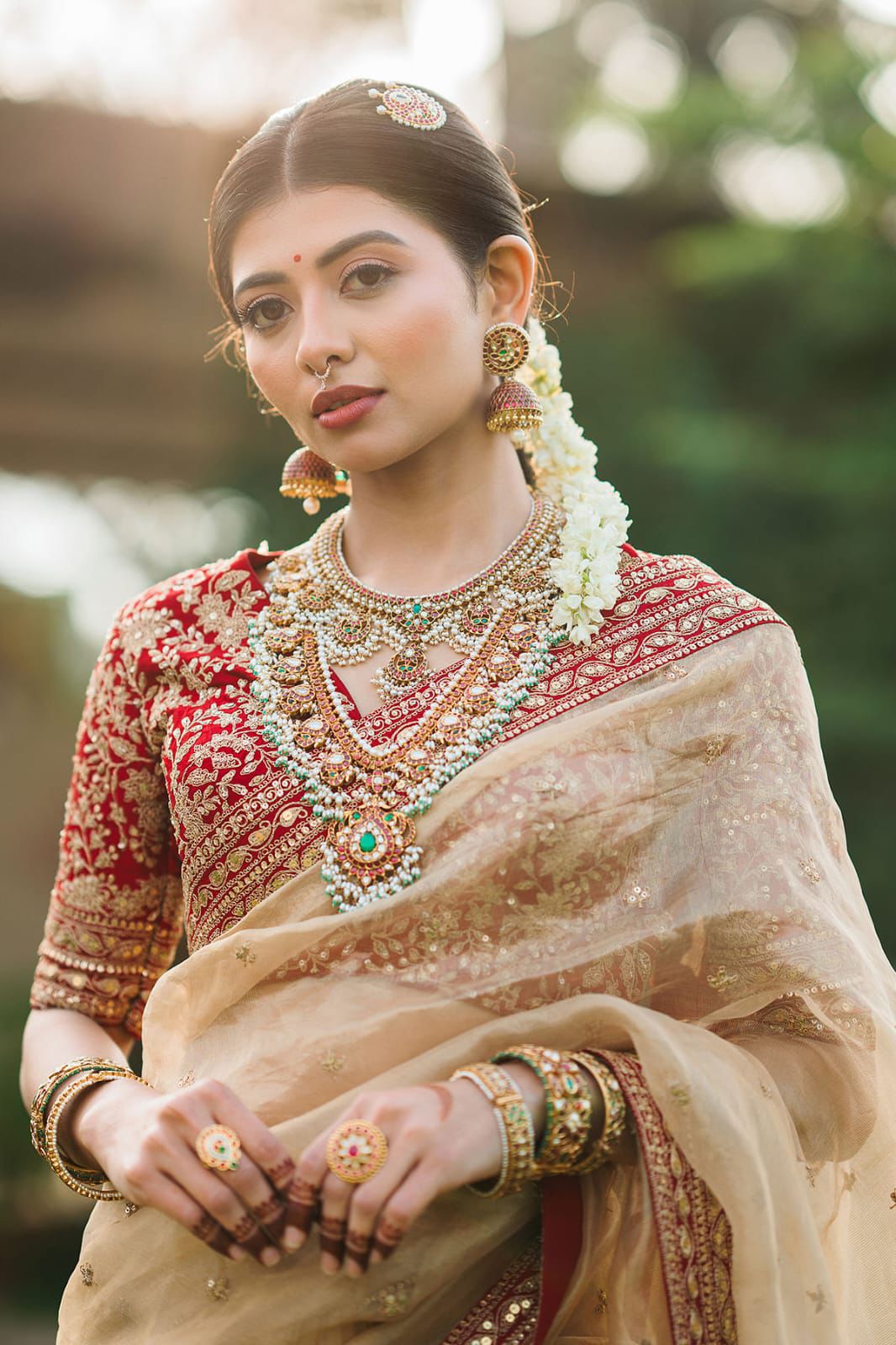 Opulent Jimmy Choo Saree with Luxe Embroidery