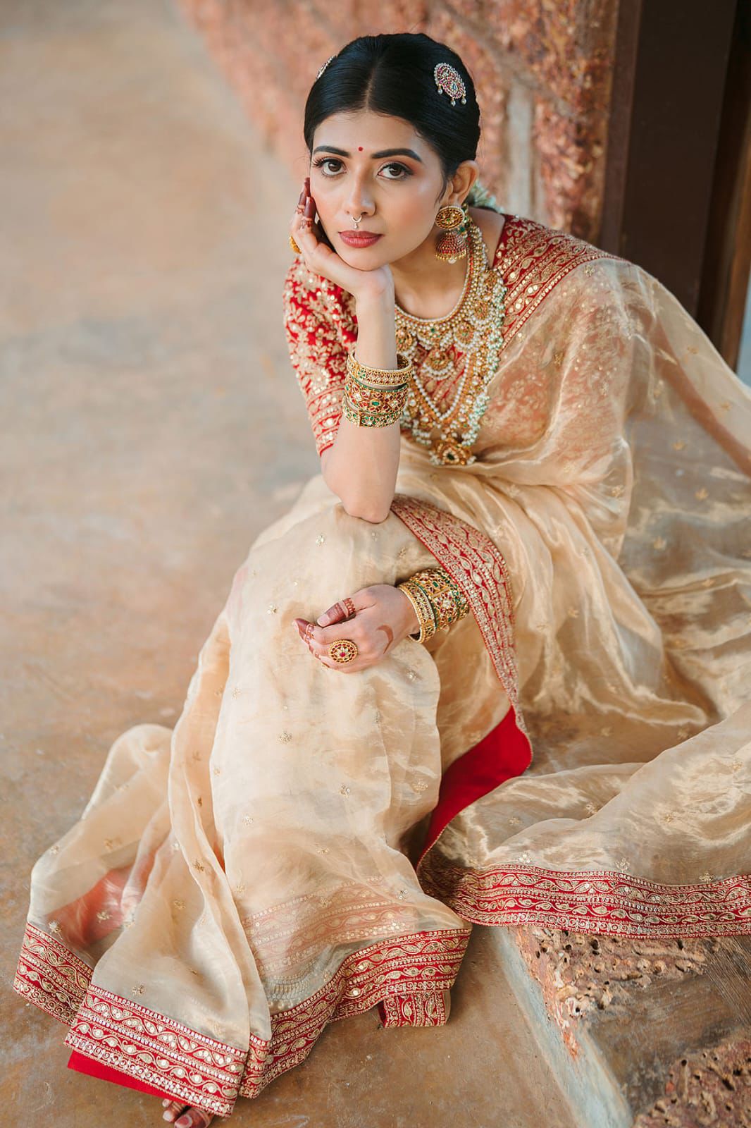 Opulent Jimmy Choo Saree with Luxe Embroidery